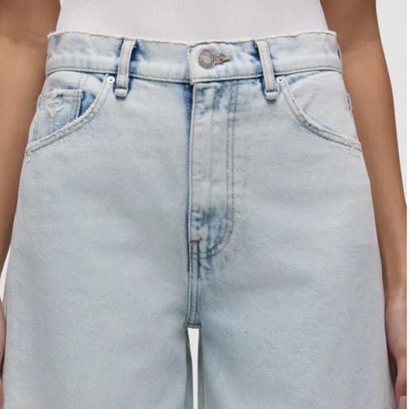 HUDSON Awesome Wide Leg Barrel Twist Jeans in Washed Blue Sz 27 NWT $255!! - Picture 3 of 7